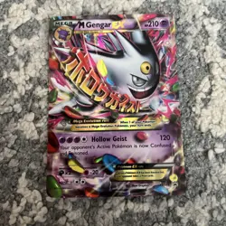 Mega M Gengar EX XY166 Full Art Black Star Promo Holographic Pokemon Card 💎 - Image 2