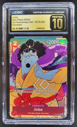 2024 ONE PIECE JINBE 1ST ANNIVERARY ST10-005 CGC 10 PRISTINE A PT - Image 1