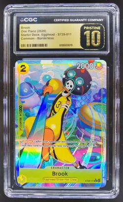 2026 ONE PIECE BROOK BORDERLESS ST29-011 CGC 10 PRISTINE A PT - Image 1