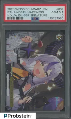 2023 Weiss Schwarz Jpn. Hol/W104 SSP Signature Both Hands Fl. Happiness PSA 10 - Image 1