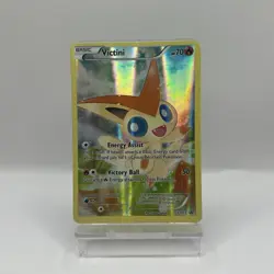 Pokemon TCG Victini XY117 Black Star Promo Full Art Holo Card LP - Image 1
