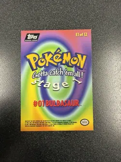 Pokemon Card - Bulbasaur #01 E1 - Pokemon the First Movie - Topps - Image 2