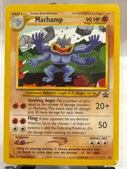 Machamp 43 Black Star Rare Promo Pokemon Card WOTC LP Excellent - Image 1