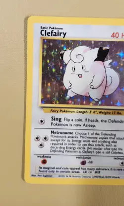 1999 Pokemon Base Set Clefairy Holo - see video of Holo & Card - Image 3
