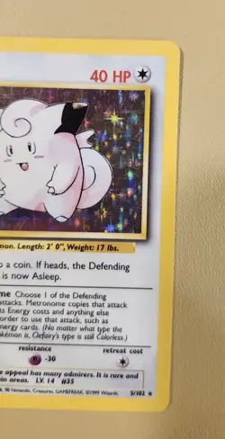 1999 Pokemon Base Set Clefairy Holo - see video of Holo & Card - Image 4