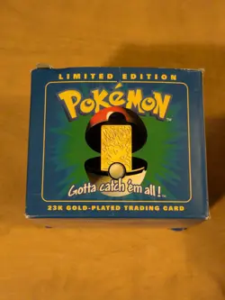 SEALED Togepi Pokemon 23K Gold Plated Trading Card 1999 Burger King Limited Blue - Image 4