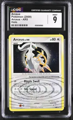 CGC 9 MINT Arceus 2009 Arceus AR5 Holo Pokemon Card - Image 1