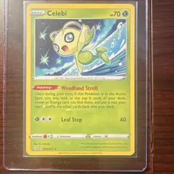 Pokemon Celebi Shining Fates Rare Regular 003/072 Basic 70 HP English Card - Image 1