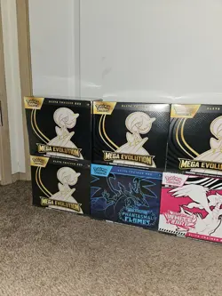 Lot of 10 Pokemon Etbs Black Bolt, White Flare, Mega And Phantasmal Sealed New - Image 3