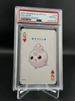 Igglybuff Queen of Hearts - 2000 Pokemon Silver Playing Cards Gem PSA 10 - Image 1