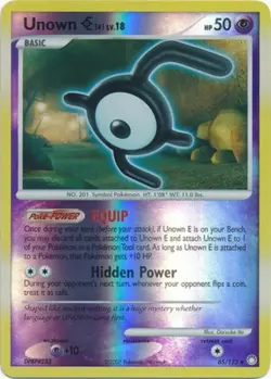 Unown E - 65/123 - Uncommon - Reverse Holo - Mysterious Treasures #65 Pokemon TC - Image 1