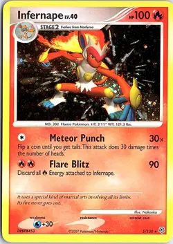 Infernape Holo Rare Diamond and Pearl 5/130 LP Pokemon - Image 1
