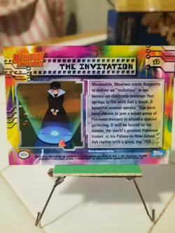 The Invitation #13 Mewtwo Strikes Back Topps Blue Label Pokemon 1998 LP - Image 2