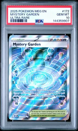 2025 POKEMON MEG EN-MEGA EVOLUTION ULTRA RARE #172 MYSTERY GARDEN PSA 10 - Image 1