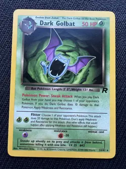 Pokemon TCG Pokemon Team Rocket Dark Golbat 24/82 Non-Holo Rare NM - Image 1