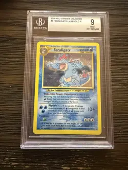 #5 Pokemon 2000 Neo Genesis Feraligatr Holo –BGS Beckett 9 - Image 1