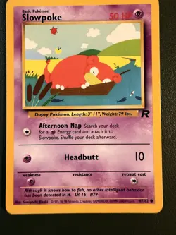 Pokemon TCG Slowpoke 67/82 Team Rocket WOTC LP - Image 1