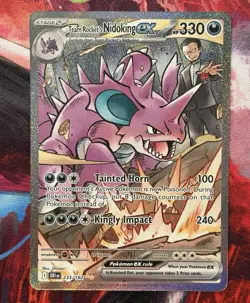 Pokemon Team Rocket's Nidoking EX Special Illustration Rare Holo Sv10 233/182 NM - Image 1