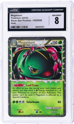 2010 Pokemon Black Star Promos Meganium Holo #HGSS08 CGC 8 - Image 1