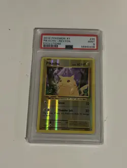 2016 POKEMON XY EVOLUTIONS #35 PIKACHU-REVERSE FOIL PSA 9 - Image 1