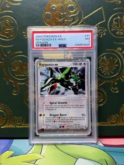 2003 POKEMON EX DRAGON #97 RAYQUAZA EX HOLO PSA 7 - Image 1