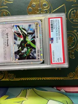 2003 POKEMON EX DRAGON #97 RAYQUAZA EX HOLO PSA 7 - Image 2
