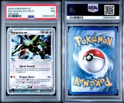 2003 POKEMON EX DRAGON #97 RAYQUAZA EX HOLO PSA 7 - Image 4