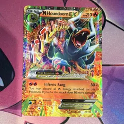 Pokemon M Houndoom EX 22/162 BREAKthrough Full Art Ultra Rare Holo 210 HP TCG - Image 1
