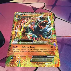 Pokemon M Houndoom EX 22/162 BREAKthrough Full Art Ultra Rare Holo 210 HP TCG - Image 2