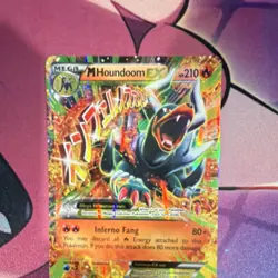 Pokemon M Houndoom EX 22/162 BREAKthrough Full Art Ultra Rare Holo 210 HP TCG - Image 5