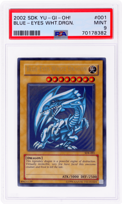 2002 Yu-Gi-Oh Starter Deck Kaiba Unlimited Blue Eyes White Dragon Ur PSA 9 - Image 1