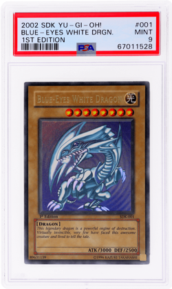 2002 Yu-Gi-Oh Starter Deck Kaiba Blue-Eyes White Dragon 1st Edition #SDK1 PSA 9 - Image 1