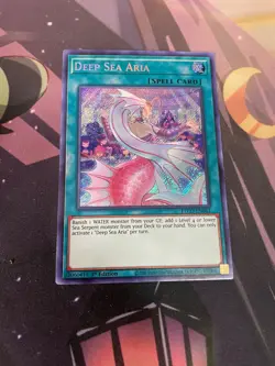 YUGIOH - DEEP SEA ARIA - SECRET RARE - ETCO - 1ST ED - NM - Image 1