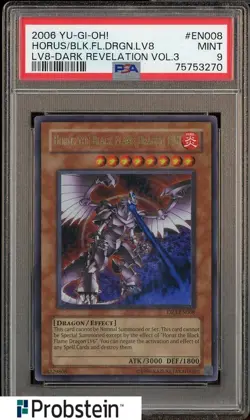 2006 Yu-Gi-Oh! Dark Revelation Vol.3 Horus the Black Flame Dragon LV8 PSA 9 - Image 1