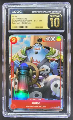 2025 ONE PIECE JINBE BORDERLESS ST21-005 CGC 10 PRISTINE A PT - Image 1
