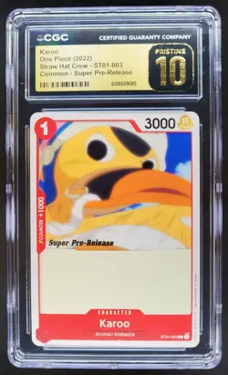 2022 ONE PIECE KAROO SUPER PRE-RELEASE ST01-003 CGC 10 PRISTINE A PT - Image 1
