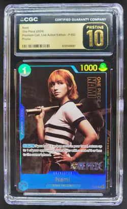 2024 ONE PIECE NAMI LIVE ACTION PROMO P-053 CGC 10 PRISTINE A PT - Image 1