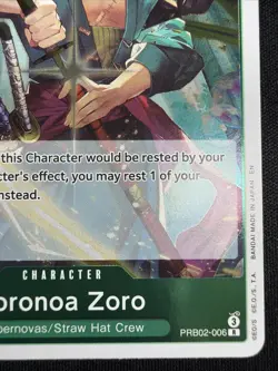 One Piece TCG The Best Vol. 2 PRB-02 - Roronoa Zoro R PRB02-006 - English NM - Image 4