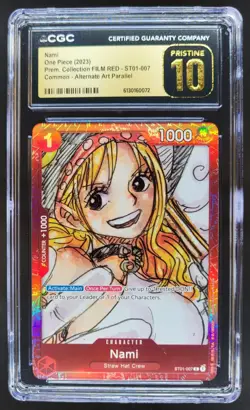 2023 ONE PIECE NAMI FILM RED ALT ART ST01-007 CGC 10 PRISTINE A PT - Image 1