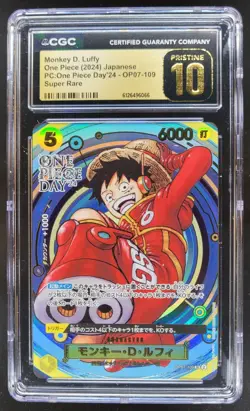2024 ONE PIECE JP MONKEY D. LUFFY SUPER RARE OP07-109 CGC 10 PRISTINE B PT - Image 1