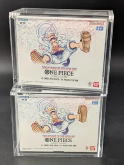 2x One Piece OP-05 Awakening Of The New Era EN Sealed Booster Boxes w/ Acrylic - Image 1