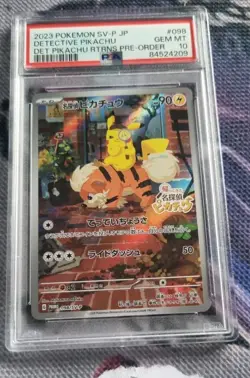 DETECTIVE PIKACHU PSA 10 098/SV-P HOLO PRE-ORDER PROMO POKEMON CARD JAPANESE - Image 1