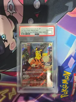 PSA 10 DETECTIVE PIKACHU HOLO PROMO 098/SV-P PRE-ORDER POKEMON CARD JAPANESE - Image 1