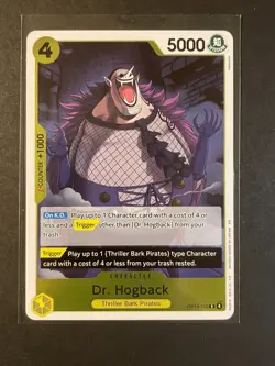 One Piece Dr. Hogback OP14-110 Azure Sea's Seven Foil Rare NM - Image 1