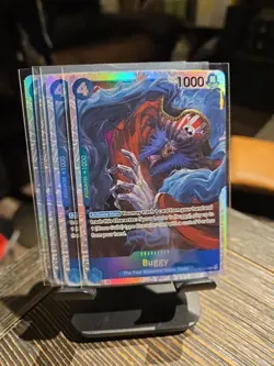 Buggy ST25-004 SR ONE PIECE Tcg Card Game NM Blue X4 NM-Mint - Image 1