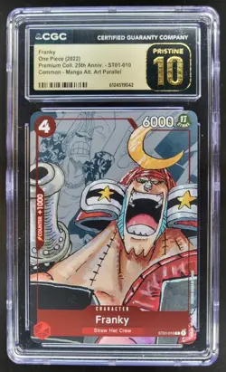 2022 ONE PIECE FRANKY 25TH MANGA ALT ART ST01-010 CGC 10 PRISTINE A PT - Image 1