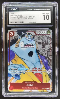 2022 ONE PIECE JINBE PROMO 25TH ANNIVERSARY MANGA ALT ART ST01-005 CGC 10 A PT - Image 1