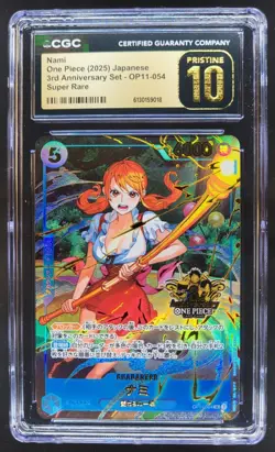 2025 ONE PIECE JP NAMI SUPER RARE OP11-054 CGC 10 PRISTINE B PT - Image 1