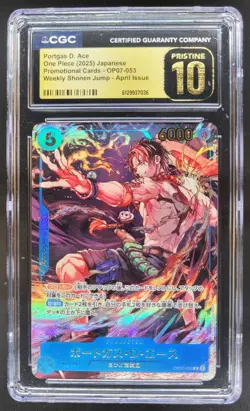 2025 ONE PIECE JP PORTGAS D. ACE PROMO APRIL OP07-053 CGC 10 PRISTINE B PT - Image 1