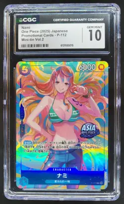 2025 ONE PIECE JP NAMI PROMO MINI-TIN P-112 CGC 10 B PT - Image 1
